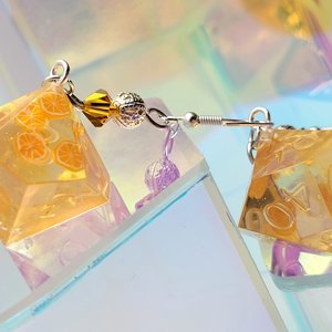 D10 & D100 Dangles - Orange