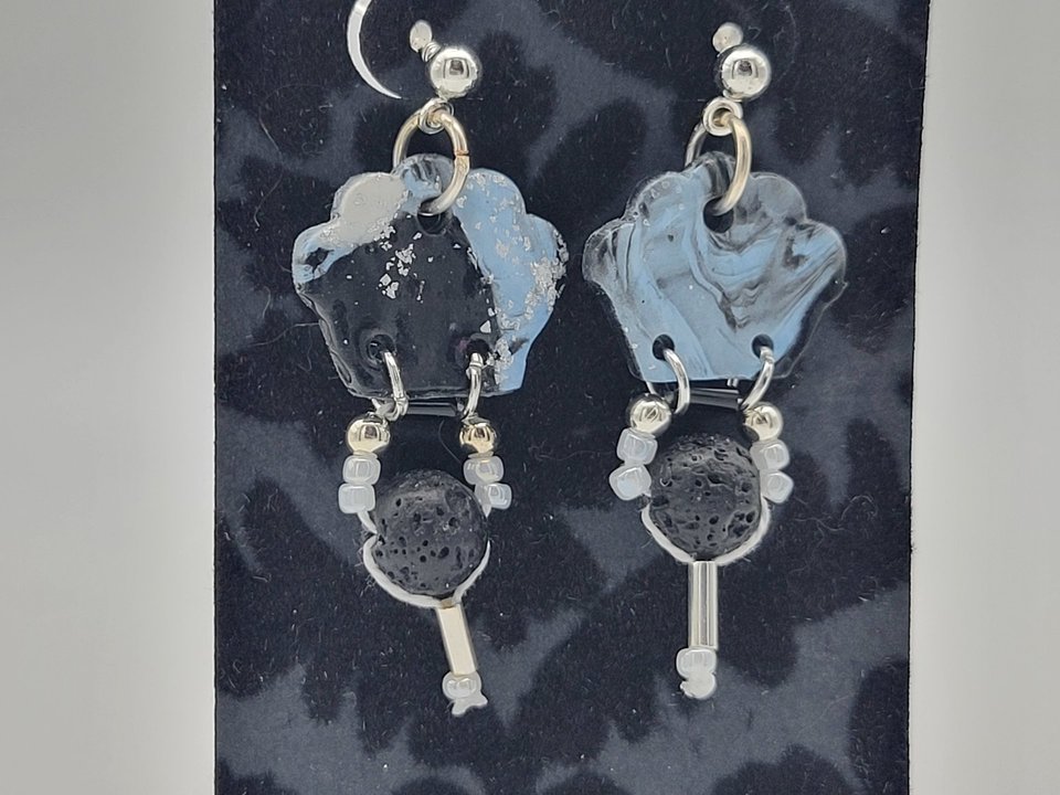 Lava Bead Drop Studs