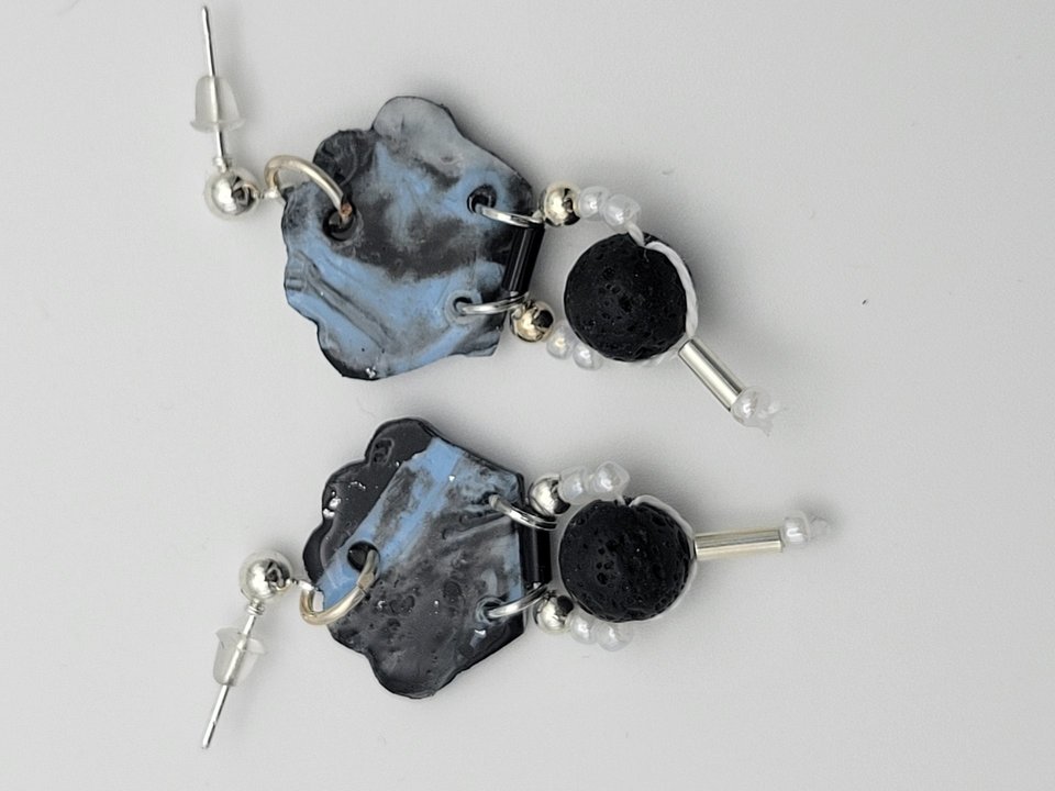 Lava Bead Drop Studs