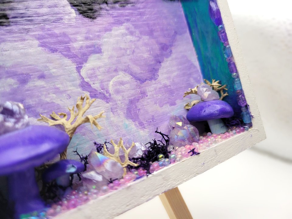 Amethyst Mushy Shadow box