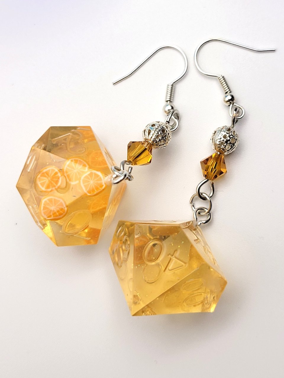D10 & D100 Dangles - Orange