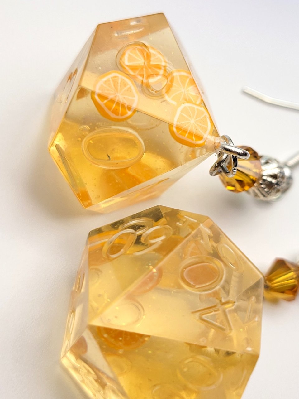 D10 & D100 Dangles - Orange