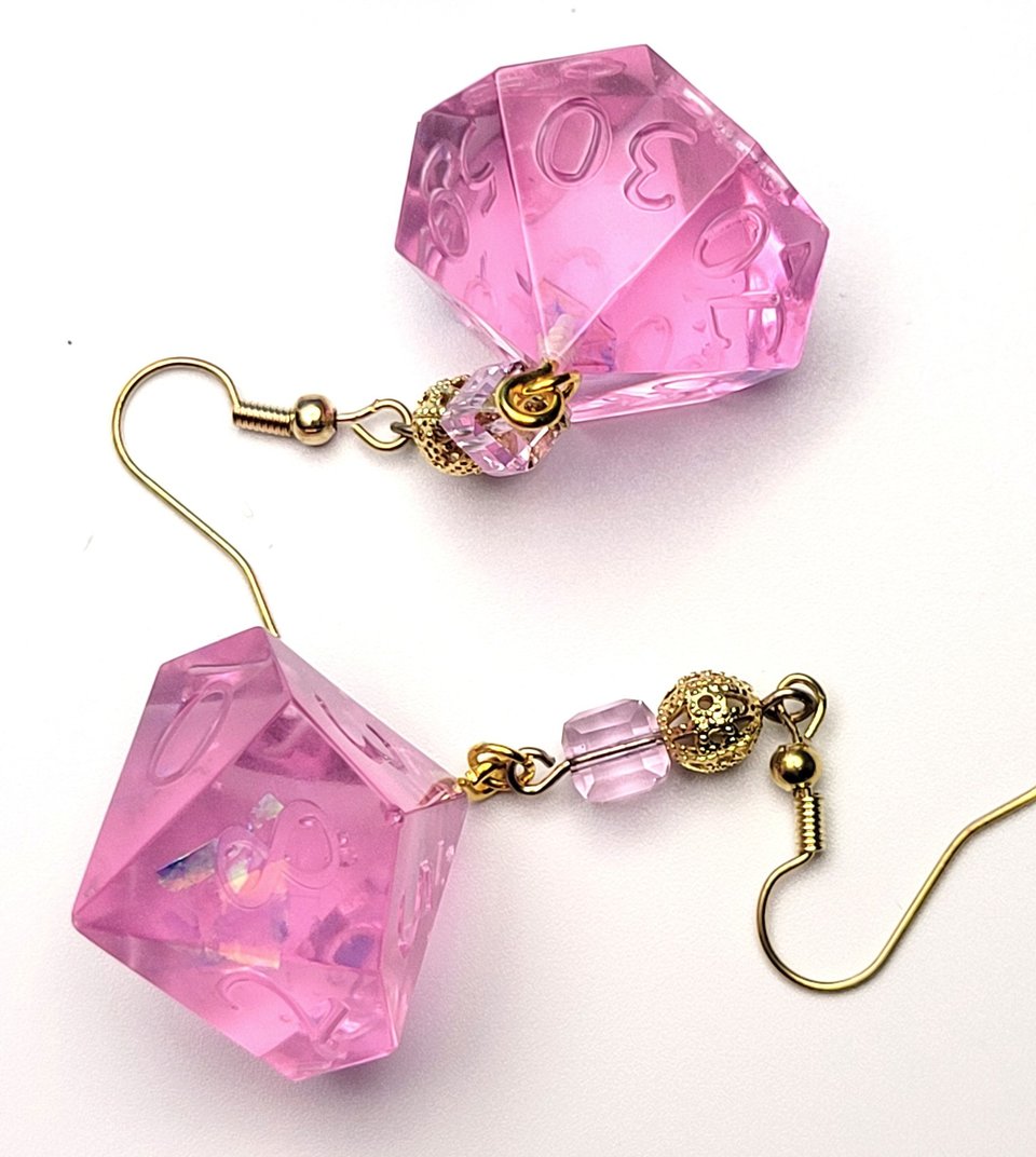 D10 & D100 Dangles - Pink