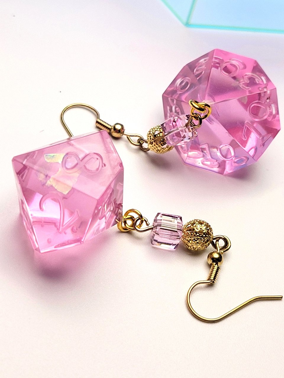 D10 & D100 Dangles - Pink