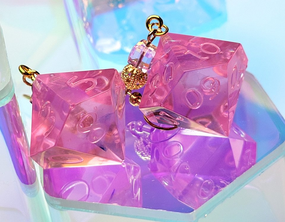 D10 & D100 Dangles - Pink