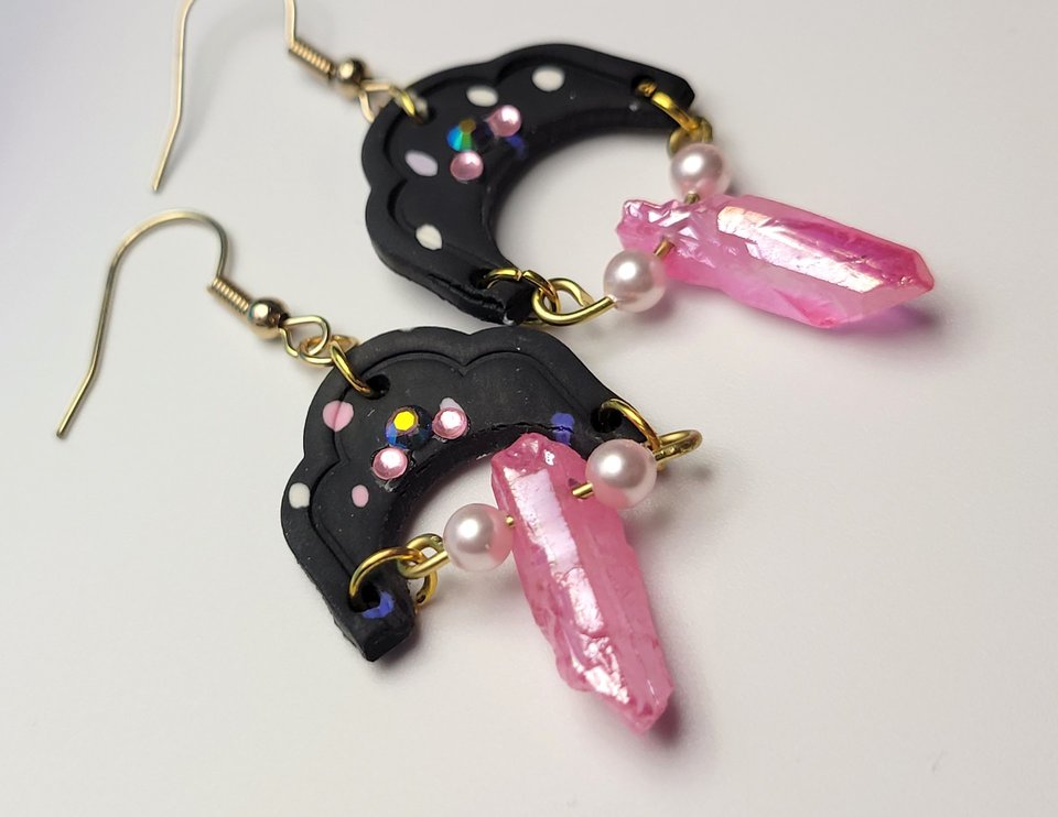 Pink Quartz Dangles