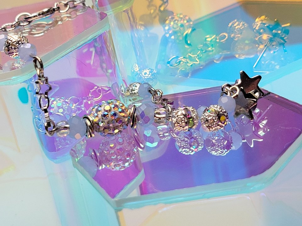 Moony Blues Bracelet and Stud Set
